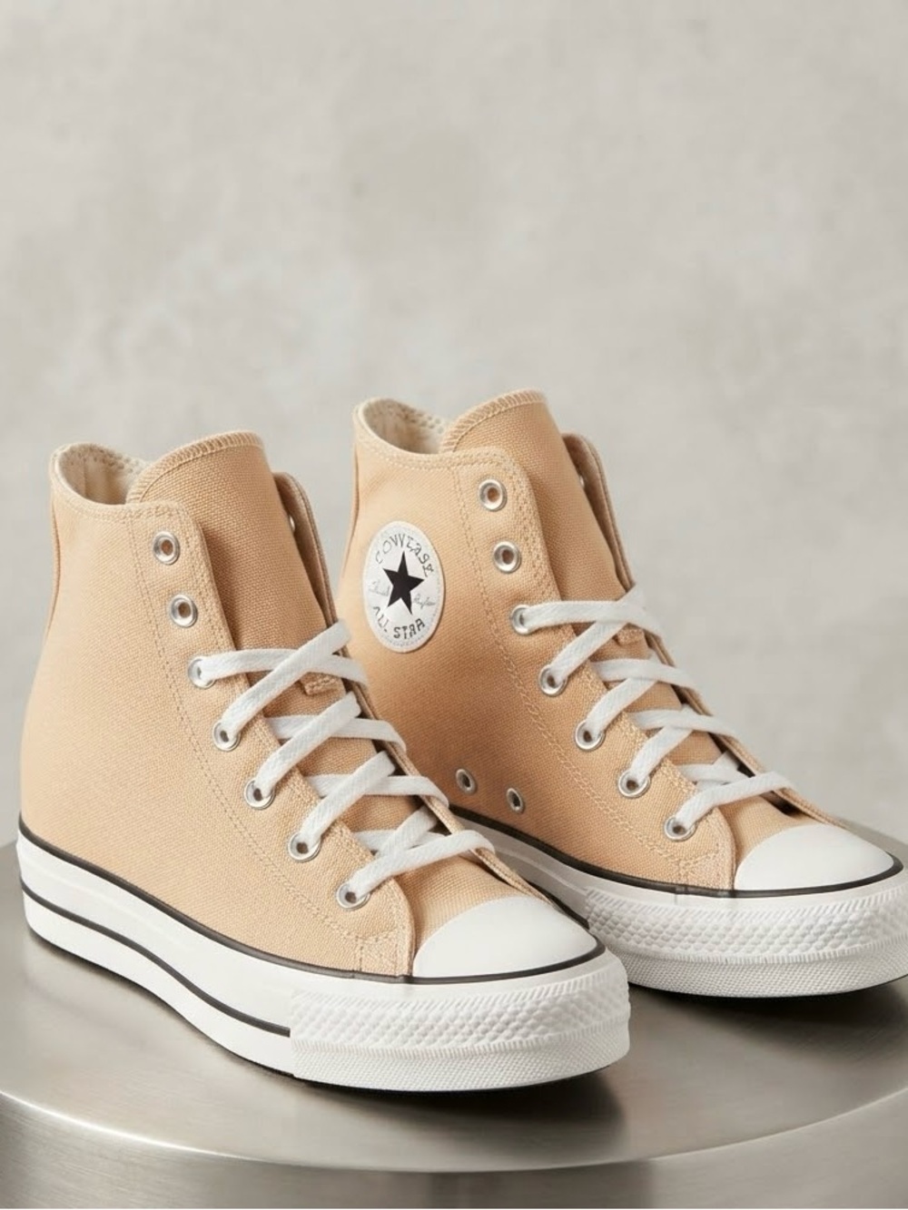 Converse Chuck Taylor All Star High-Top Sneakers in Beige